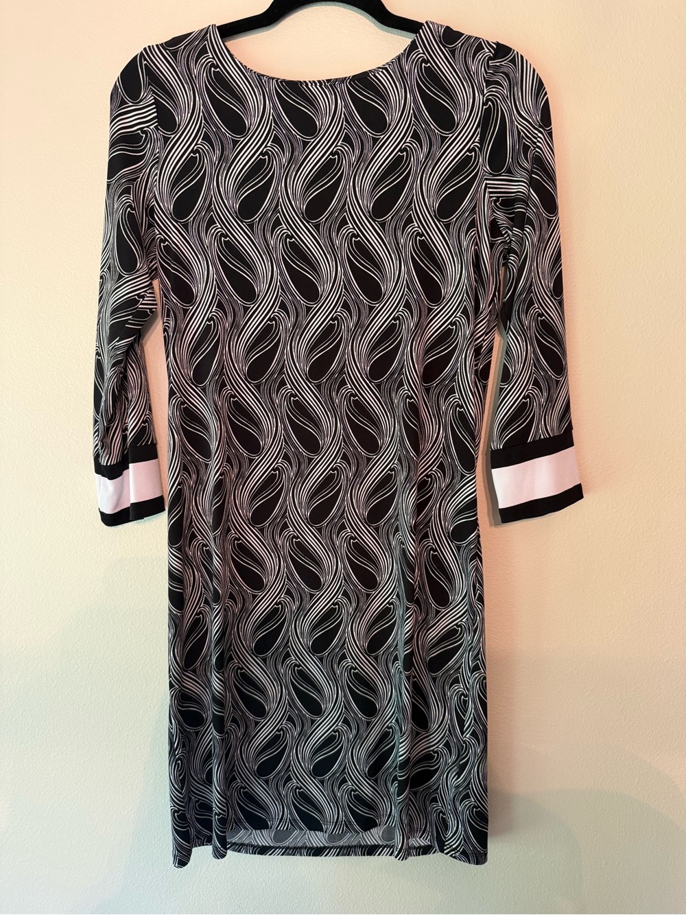 Michael Kors Black & White Patterned Women's Sheath Dress